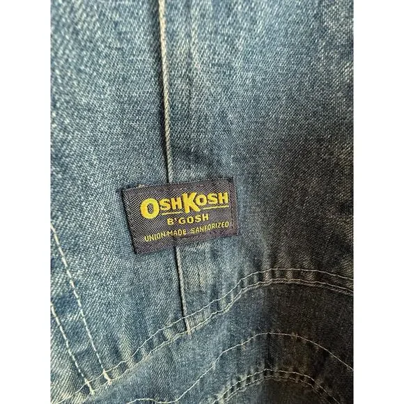 Vintage Oshkosh B'Gosh Union Made Sanforized Jean Overall Men Grunge 42x28 USA